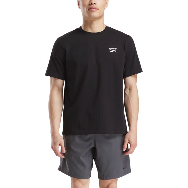Reebok Mens CODY SMALL LOGO CREW NECK SS TEE BLACK