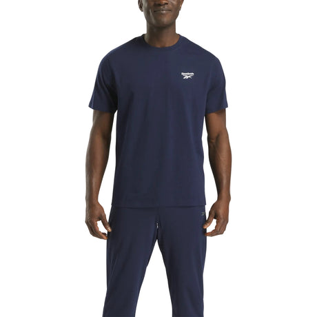 Reebok Mens CODY SMALL LOGO CREW NECK SS TEE VECTOR NAVY