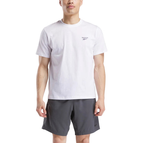 Reebok Mens CODY SMALL LOGO CREW NECK SS TEE WHITE