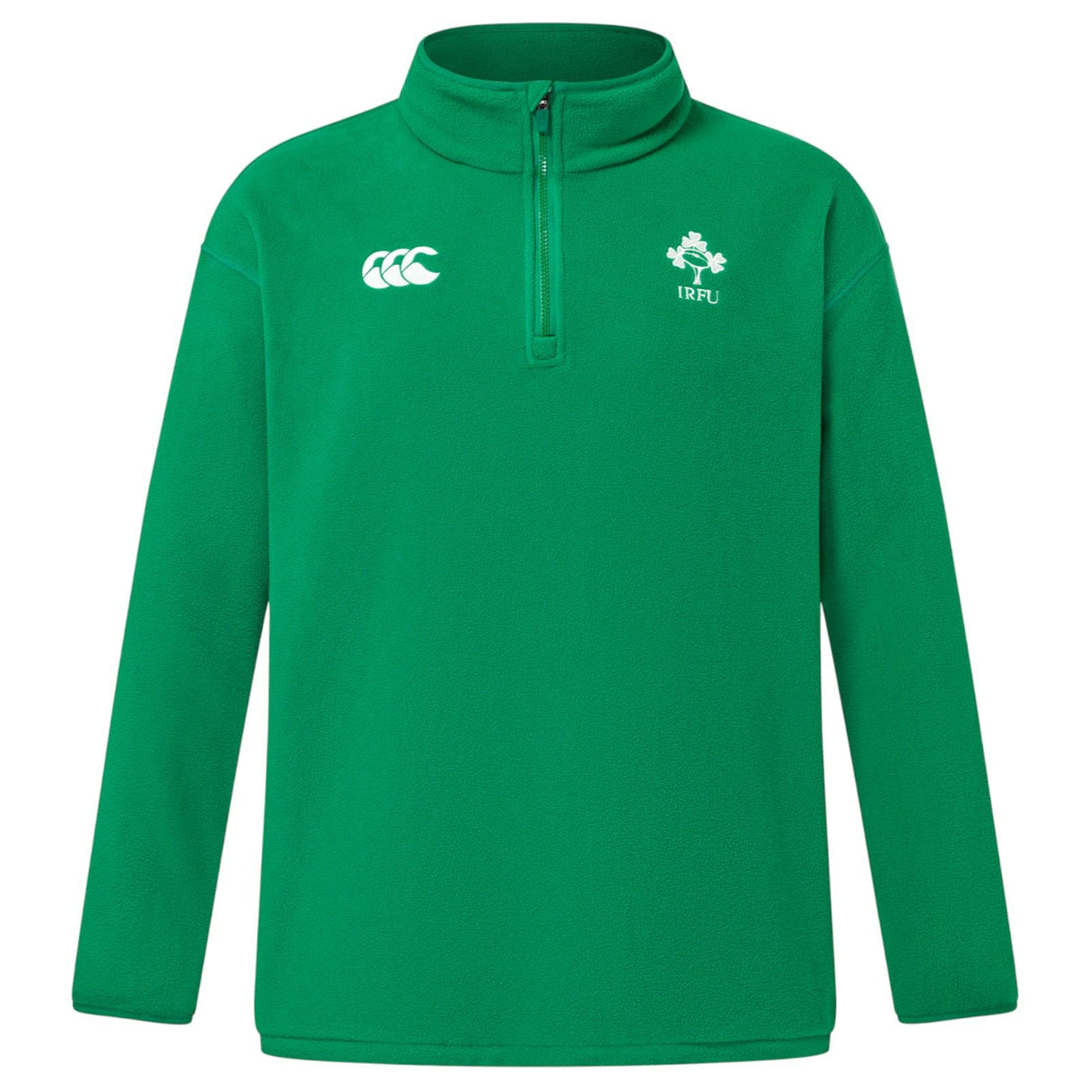 Canterbury IRFU Ireland Rugby Mens Half-Zip Retro Fleece Top