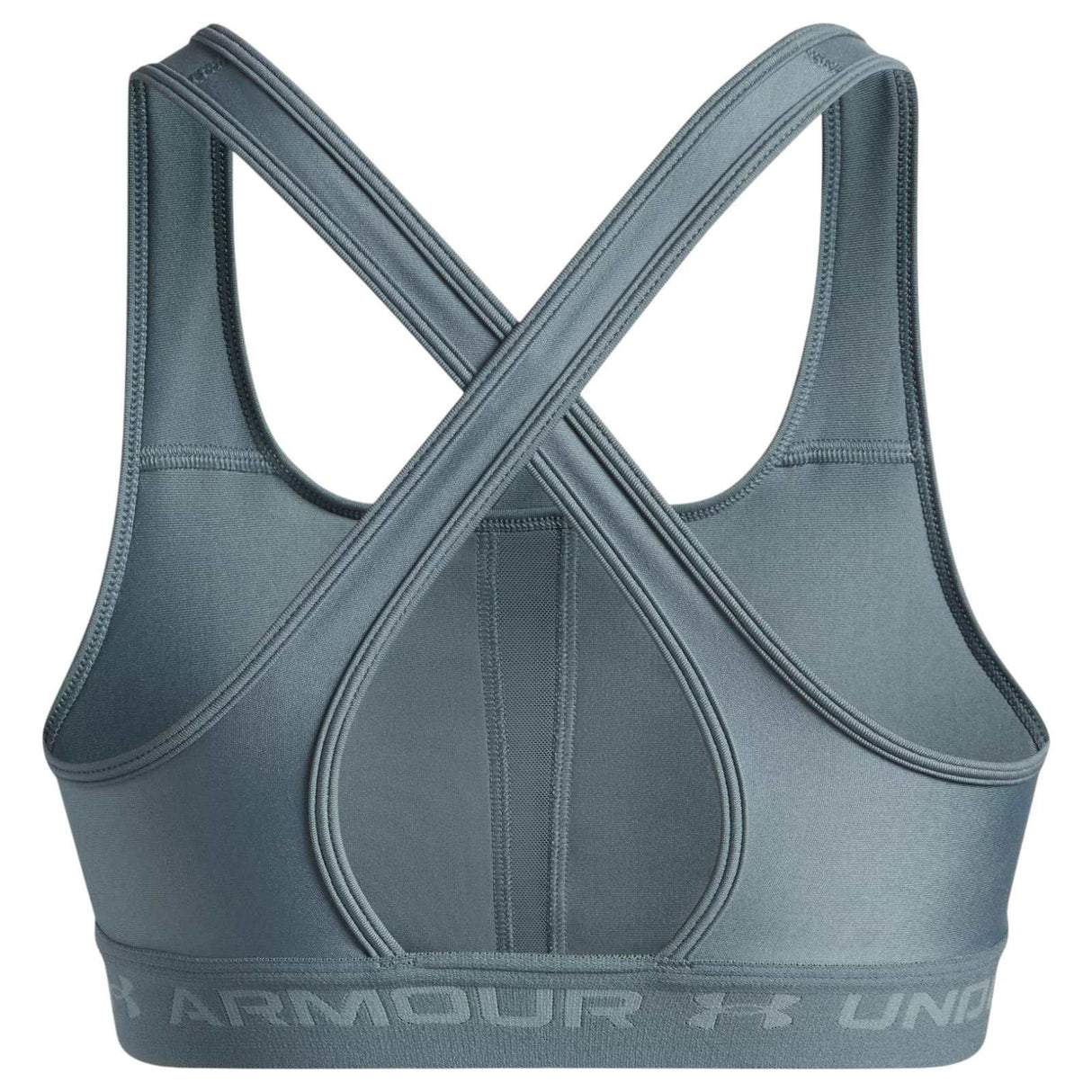 UA Wms Crossback Mid Bra Blue