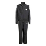 adidas Boys J 3S WV Track Suit  Blk/Wh