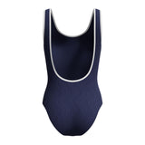 SPEEDO TEXTURE BOUND SCOOP ONE PIECE NVY