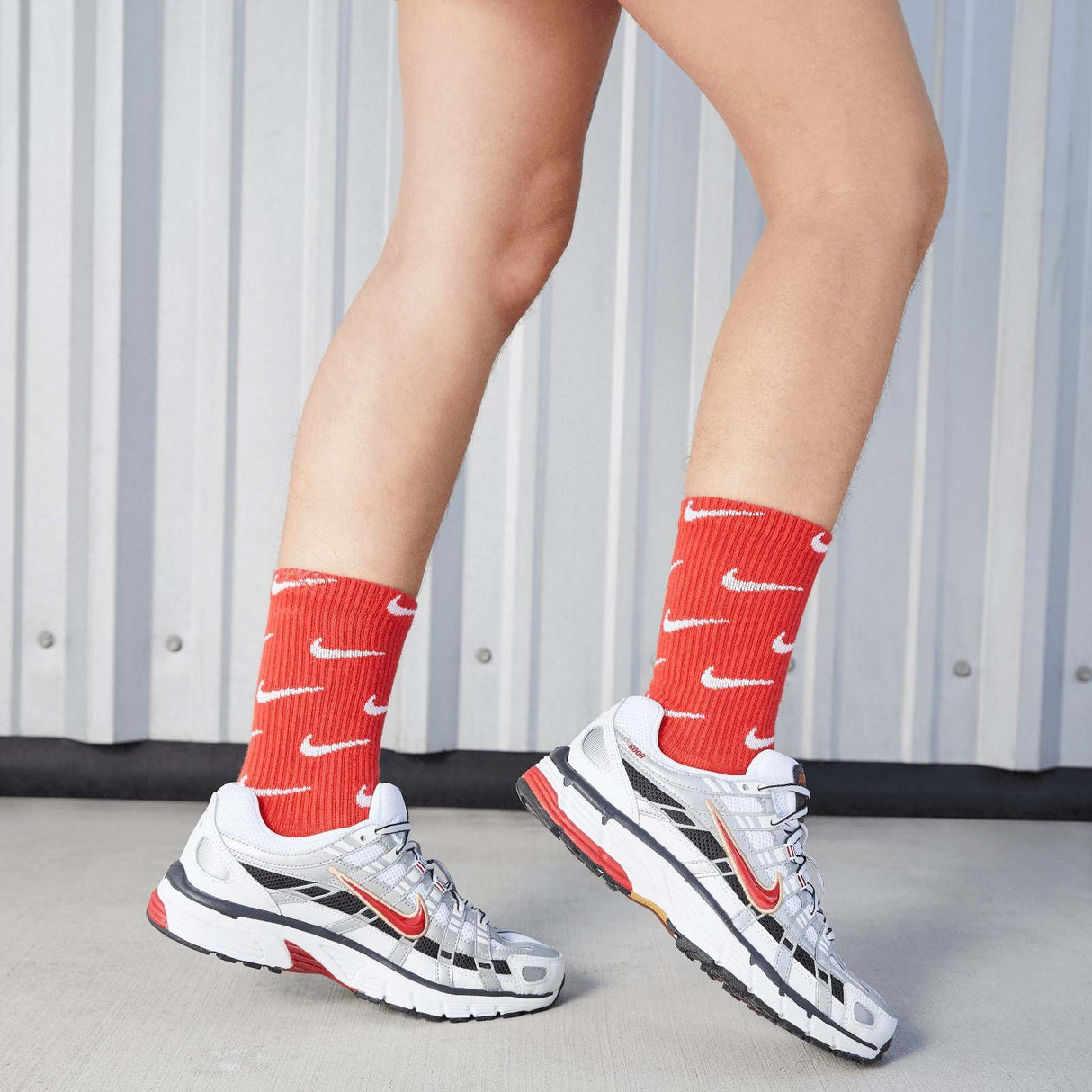Nike P 6000 Womens Wh Red Platinum