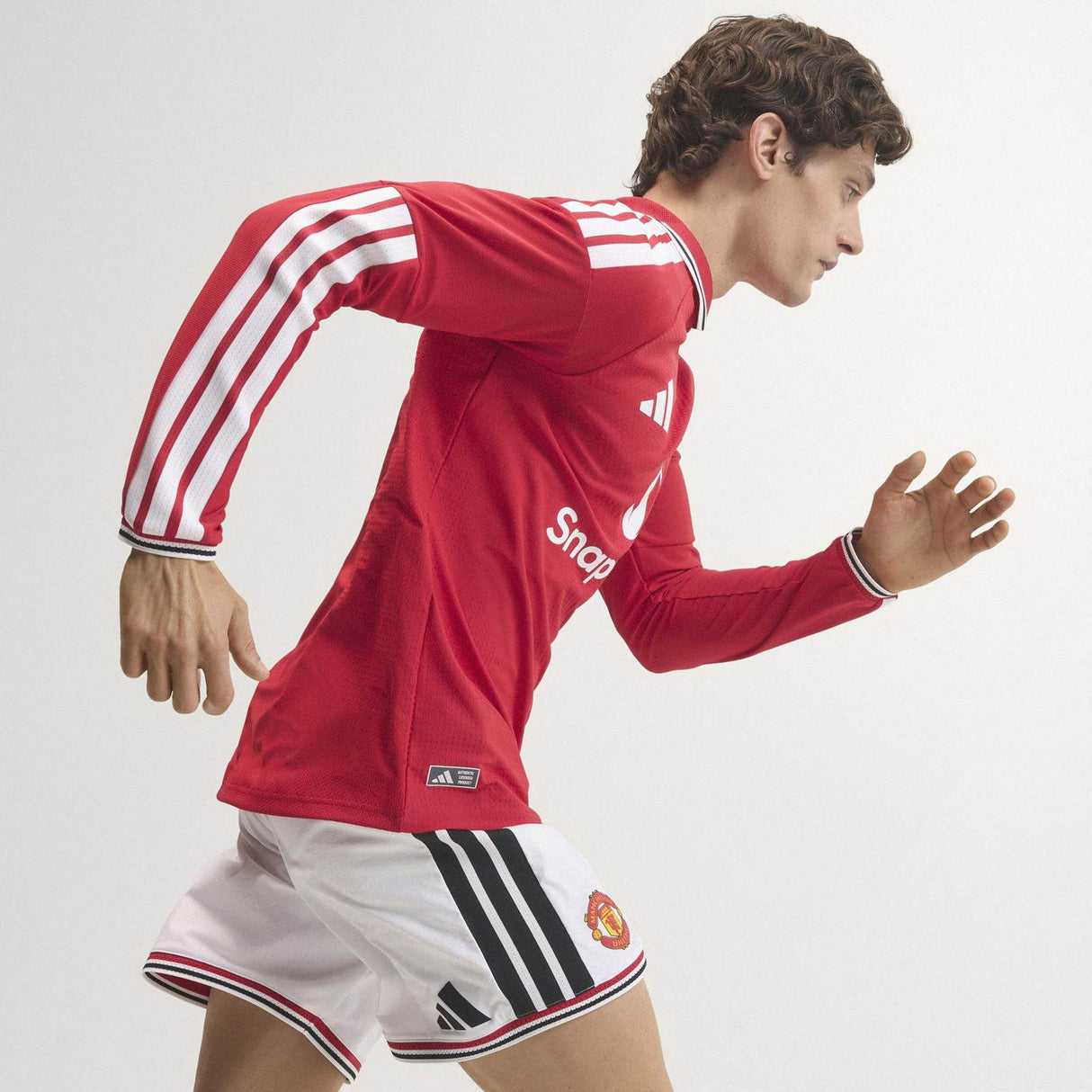 adidas MUFC 26 Auth Home LS Jersey Red