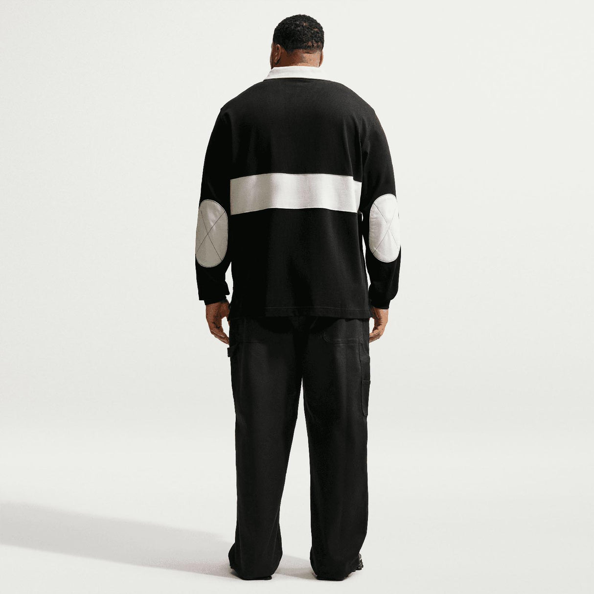 Nike Mens Club LS Rugby Top Black