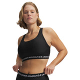 UA Wms Crossback Mid Bra Black