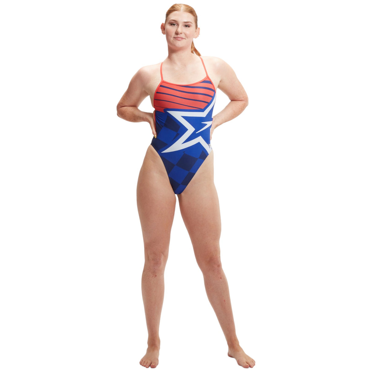 Speedo Womens Placement Digital Vback Swimsuit