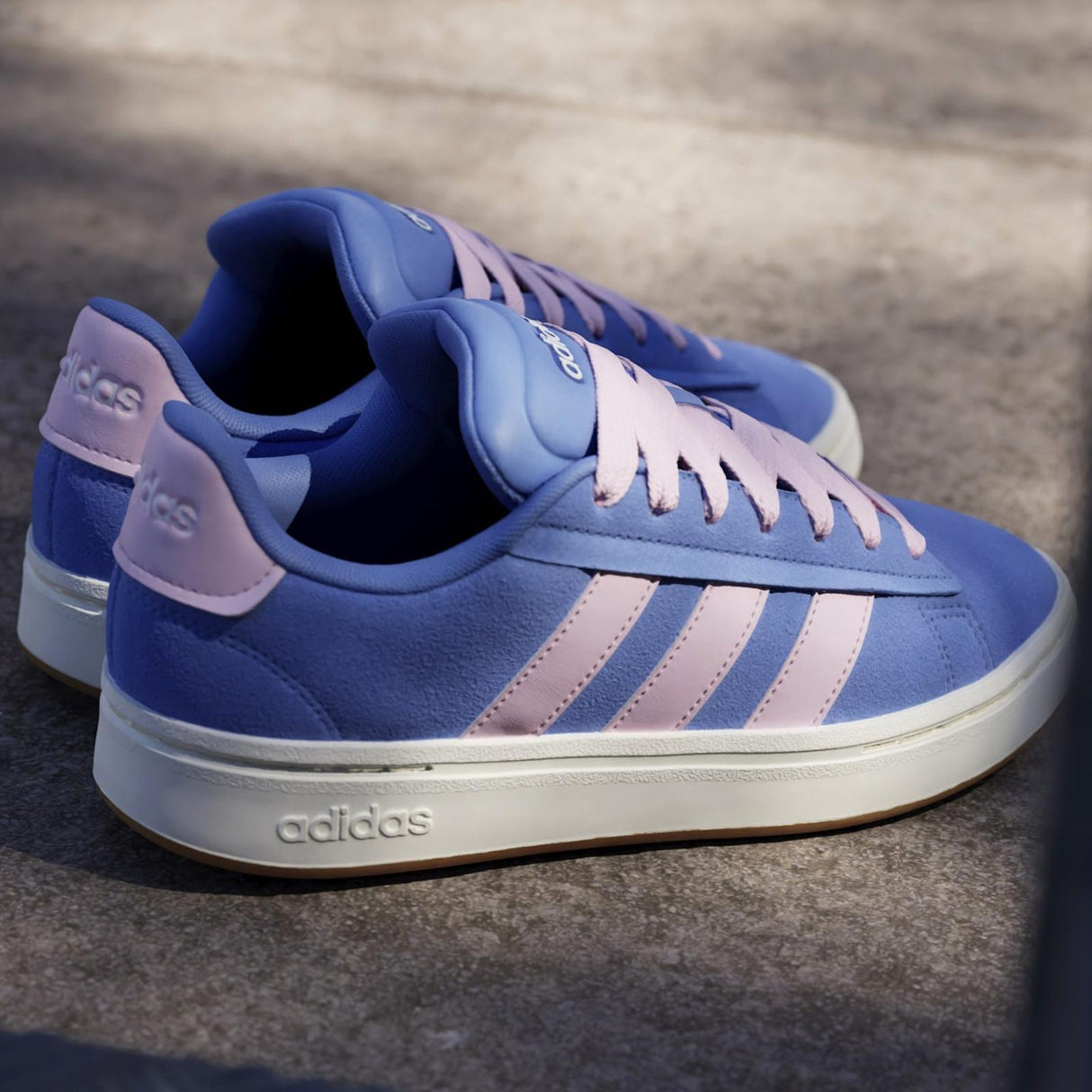 adidas Grand Court Alpha Womens Regular-Fit Sneakers Outside Pair Outer Side Full View 