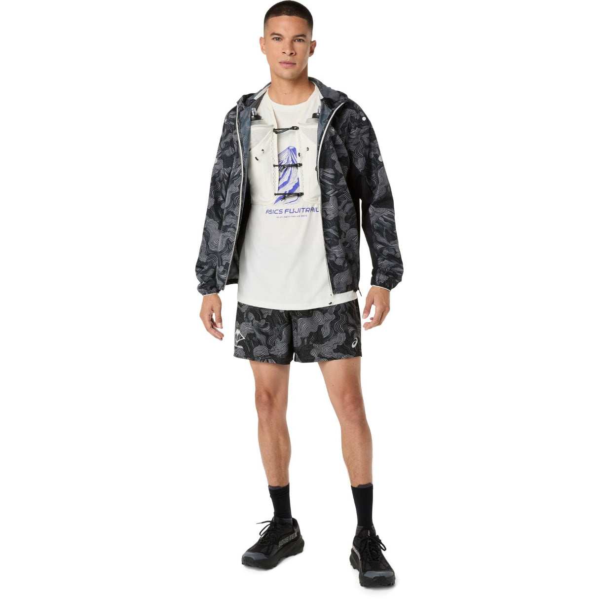 ASICS MENS FUJITRAIL PACKABLE JCK BLK