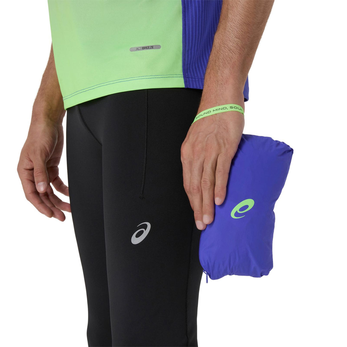 ASICS MENS ROAD PACKABLE JACKET PURPLE