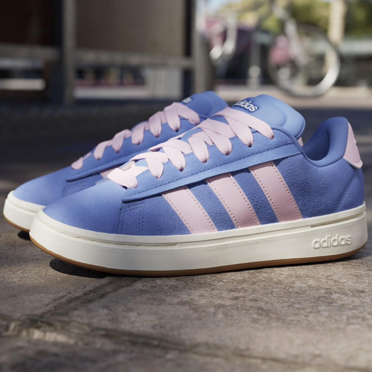 adidas Grand Court Alpha Womens Regular-Fit Sneakers Outside Pair Outer Side Full View 