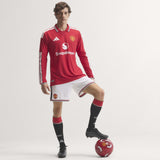 adidas MUFC 26 Auth Home LS Jersey Red
