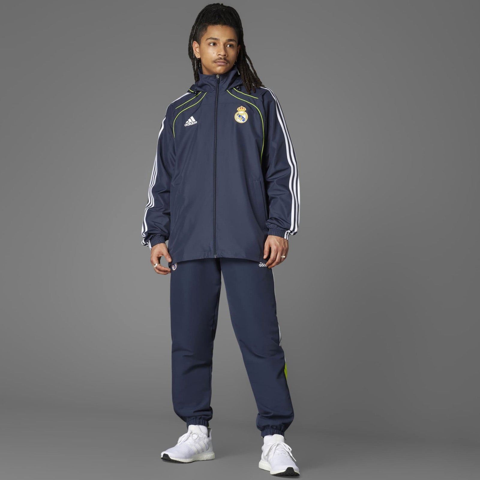 adidas Real Madrid Adults Full-Zip Windbreaker Jacket