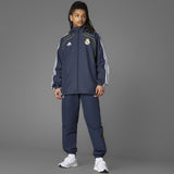 adidas Real Madrid Adults Full-Zip Windbreaker Jacket Model Full-Length Standing View Grey Background
