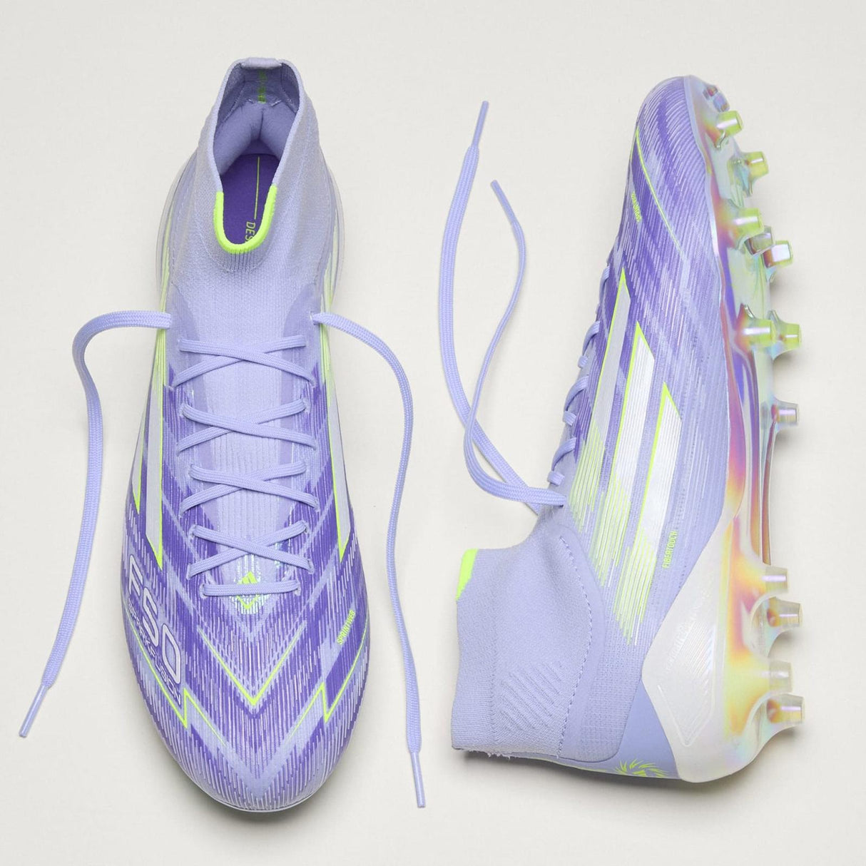 adidas F50 Sparkfusion Elite Womens Firm Ground Football Boots Pair Top and Inner Side View 
