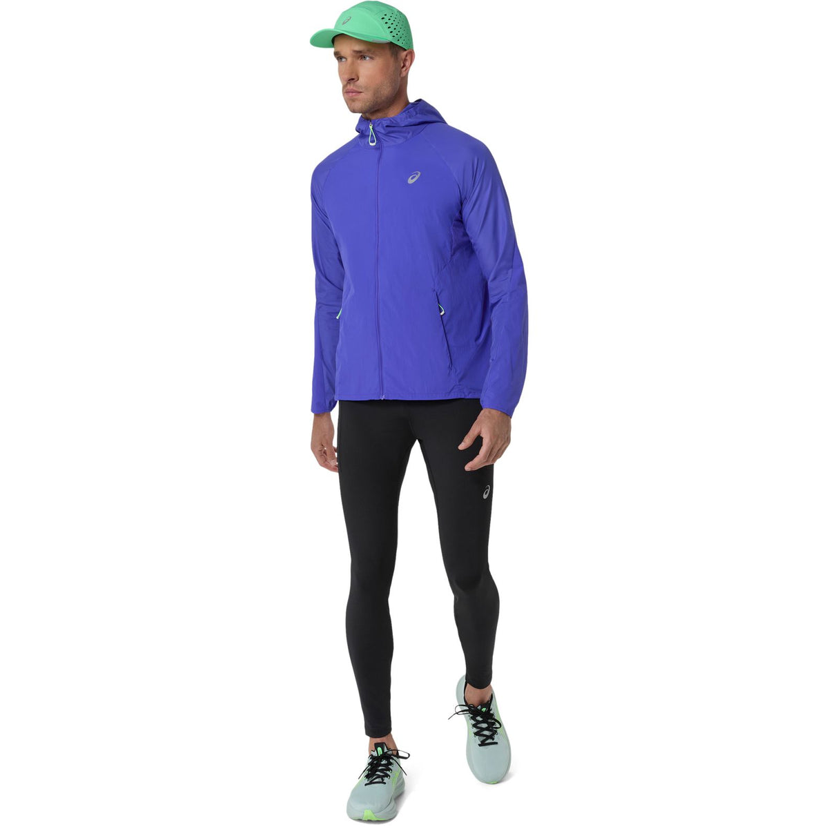 ASICS MENS ROAD PACKABLE JACKET PURPLE