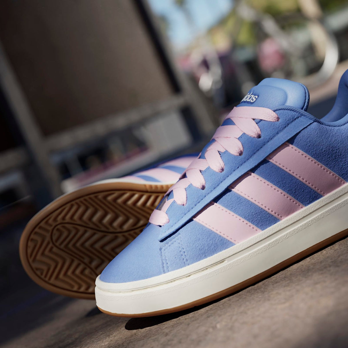 adidas Grand Court Alpha Womens Regular-Fit Sneakers Outside Pair Outer and Sole View 
