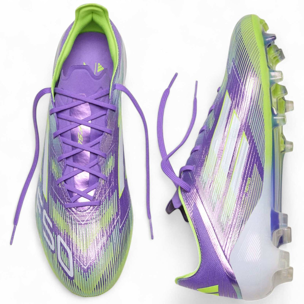 adidas F50 Elite Adults Lightweight Firm Ground Rugby Boots Pair Top and Inner View 
