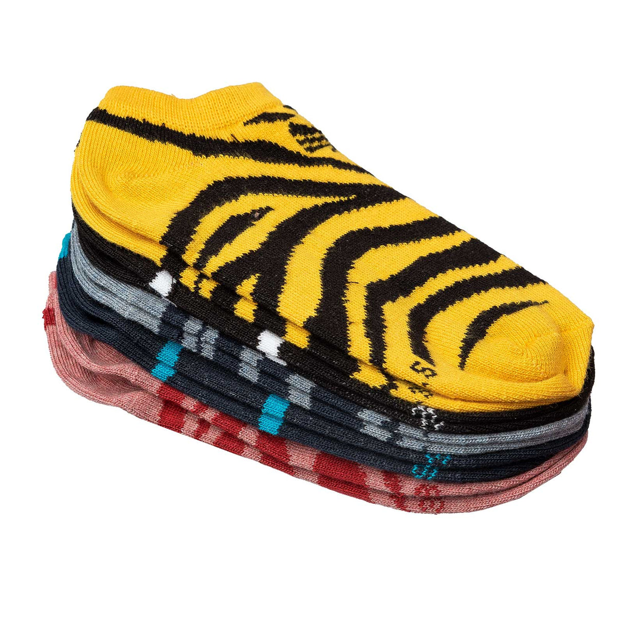 Puresox 5 Pack Kids Socklet Patterned