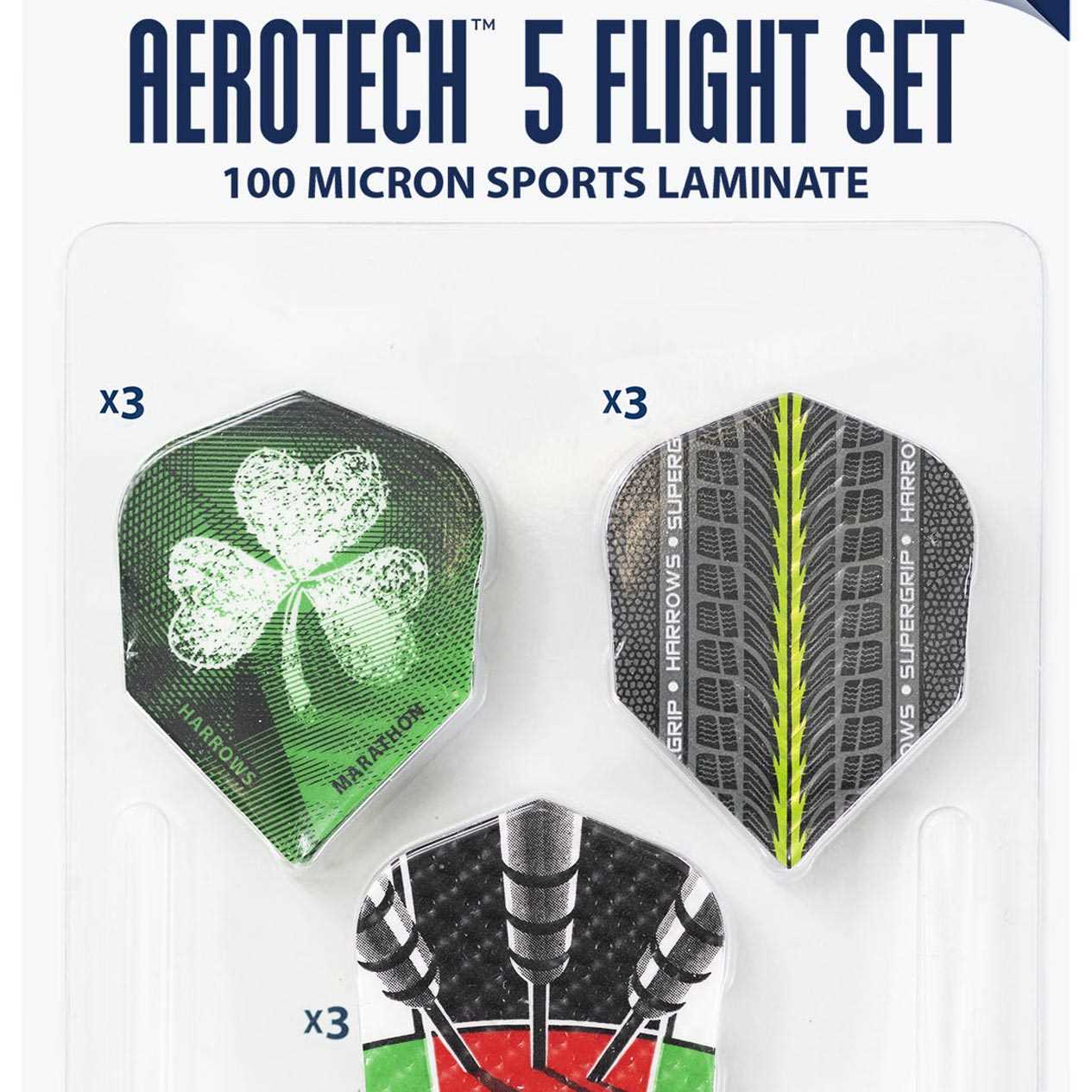 Harrows Ireland Aerotech 5 Dart Flight Sets Intersport Elverys