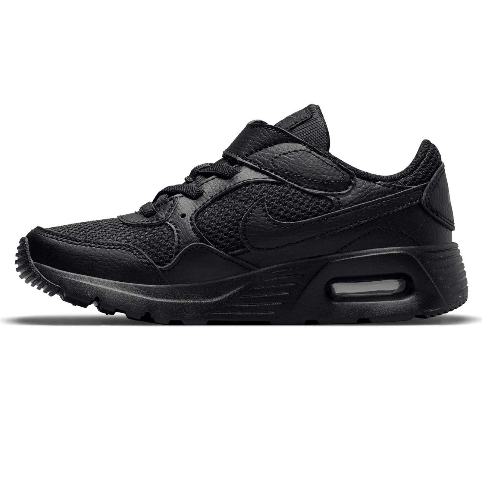 junior black nike air max trainers