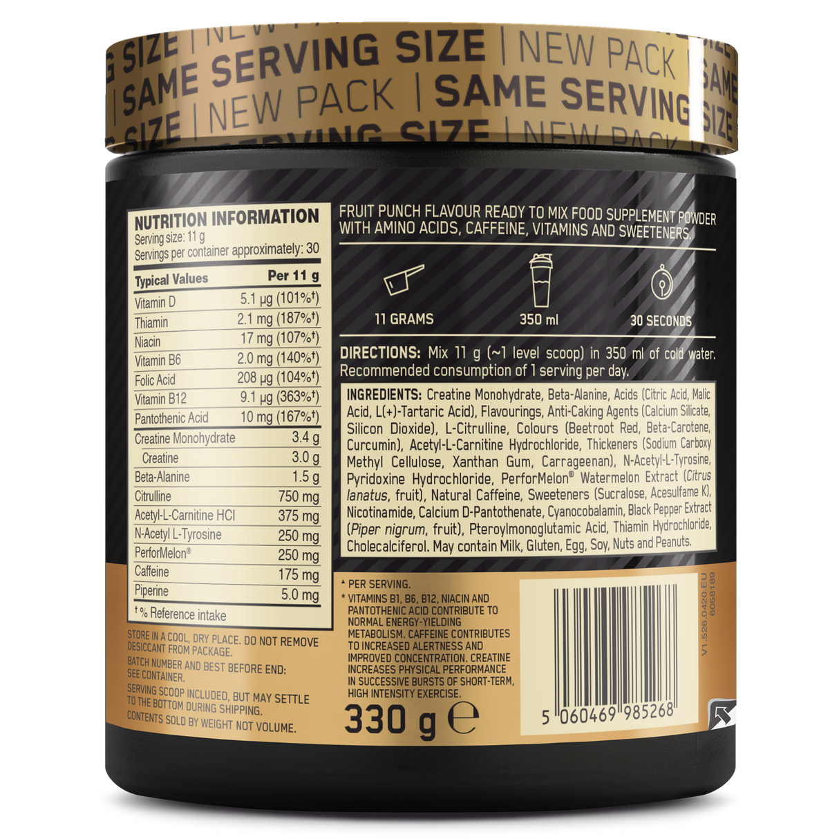 Optimum Nutrition Gold Standard Pre-Workout 300g Tub