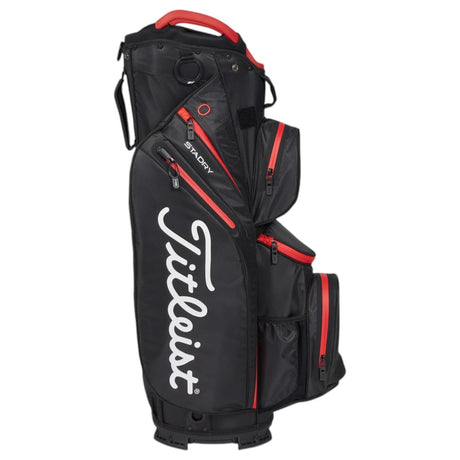 Titleist Cart 14 StaDry Waterproof Golf Bag - Black/Red
