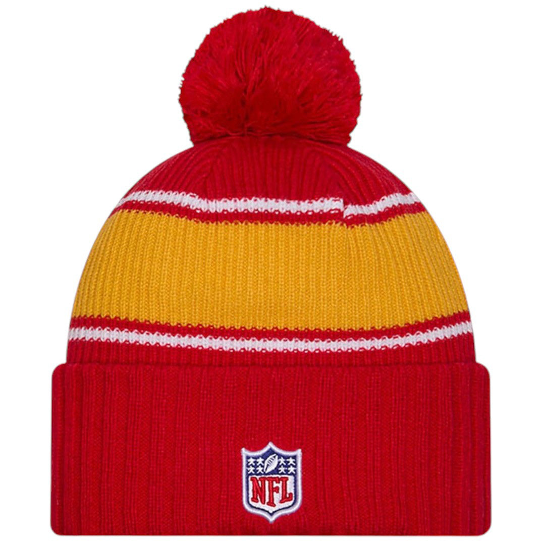 New Era Chiefs NFL Sideline 2024 Bobble Beanie Hat