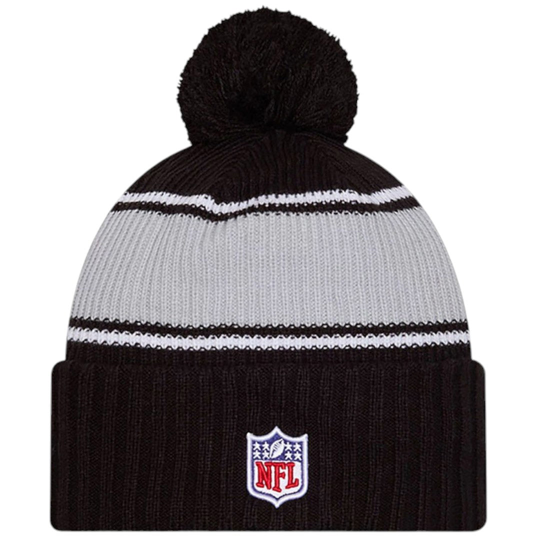 New Era Raiders NFL Sideline 2024 Bobble Beanie Hat