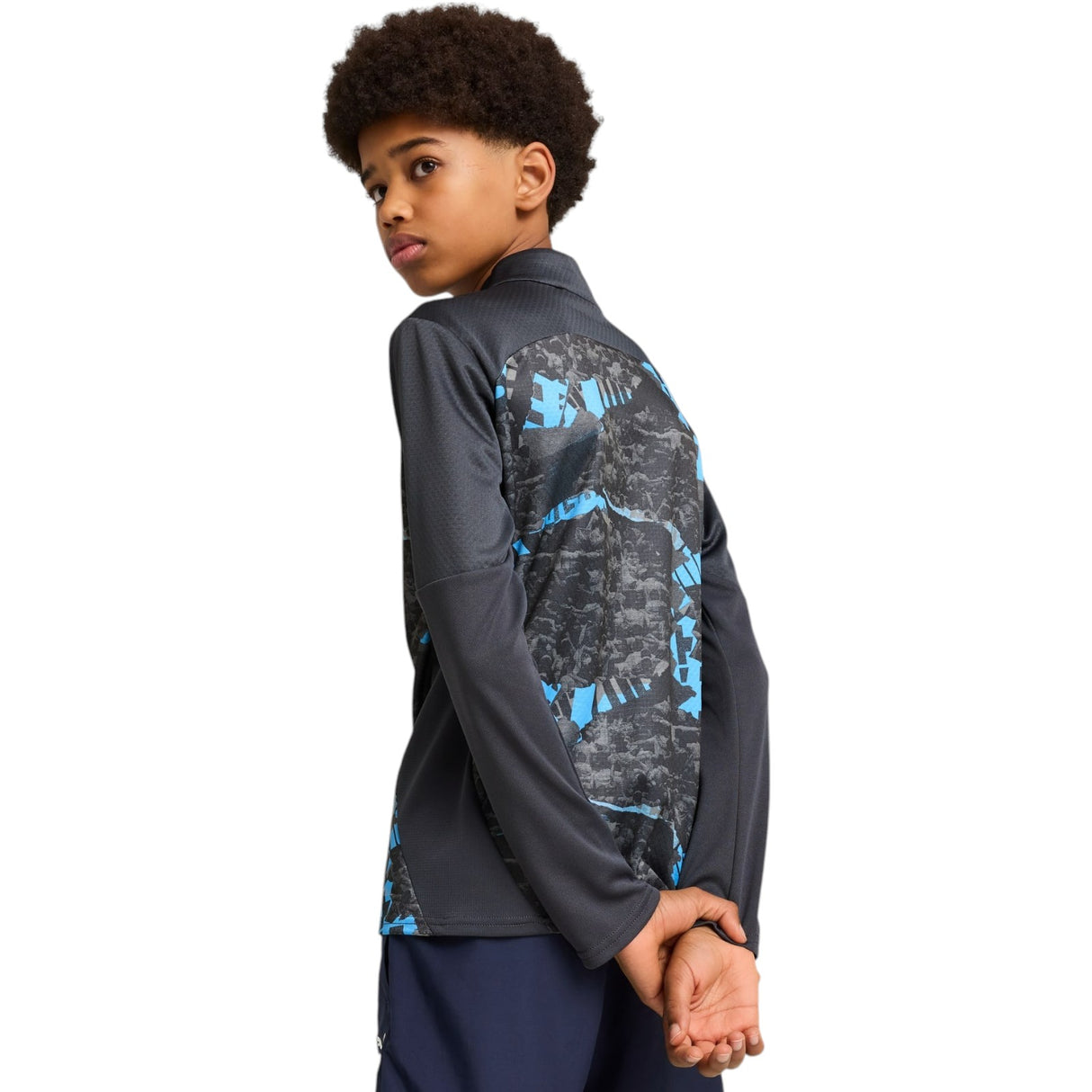 Puma Man City Football 2024/25 Pre-Match Kids Half-Zip Top