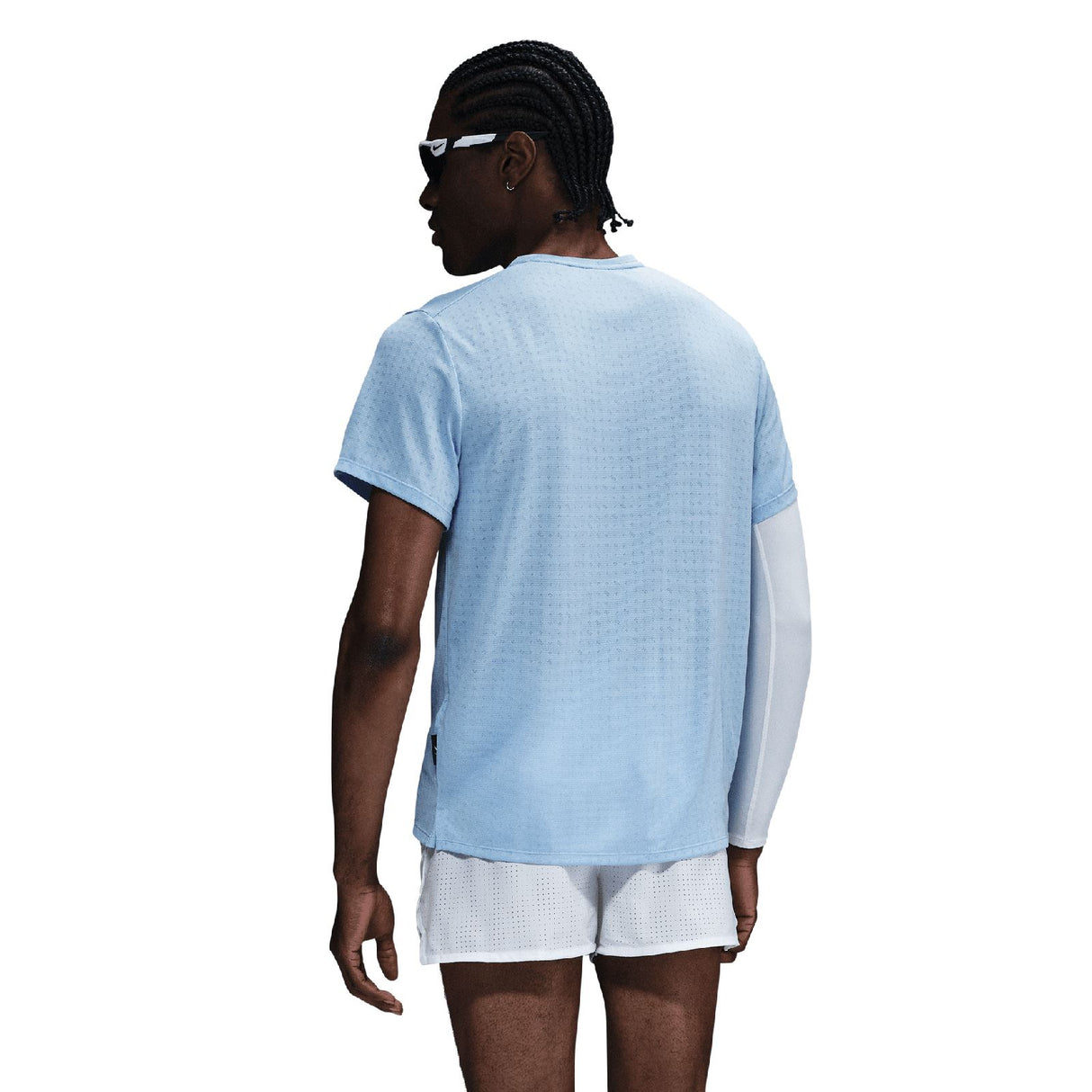 Nike Mens NK DF BREATHE MILER SS TOP Blu