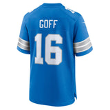 Nike Lions Home Jersey Goff 16 Blue