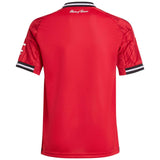 adidas Manchester United Football 2025/26 Kids Short Sleeved Home Jersey Back View