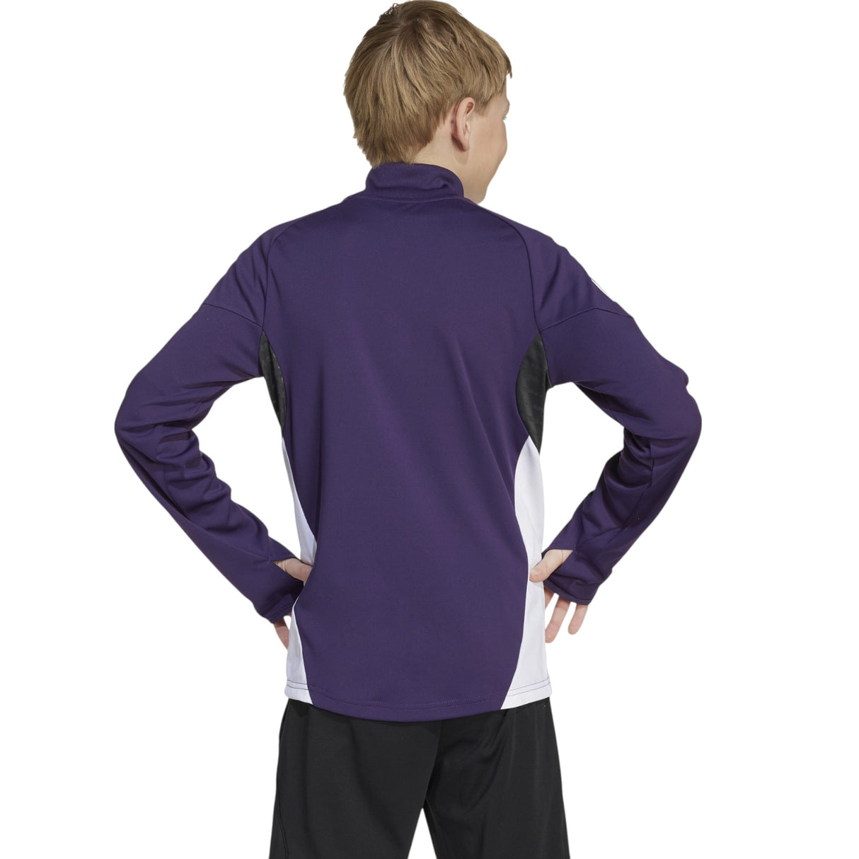 adidas Manchester United Tiro Football 2025/26 Kids Half-Zip Training Top Model Back View
