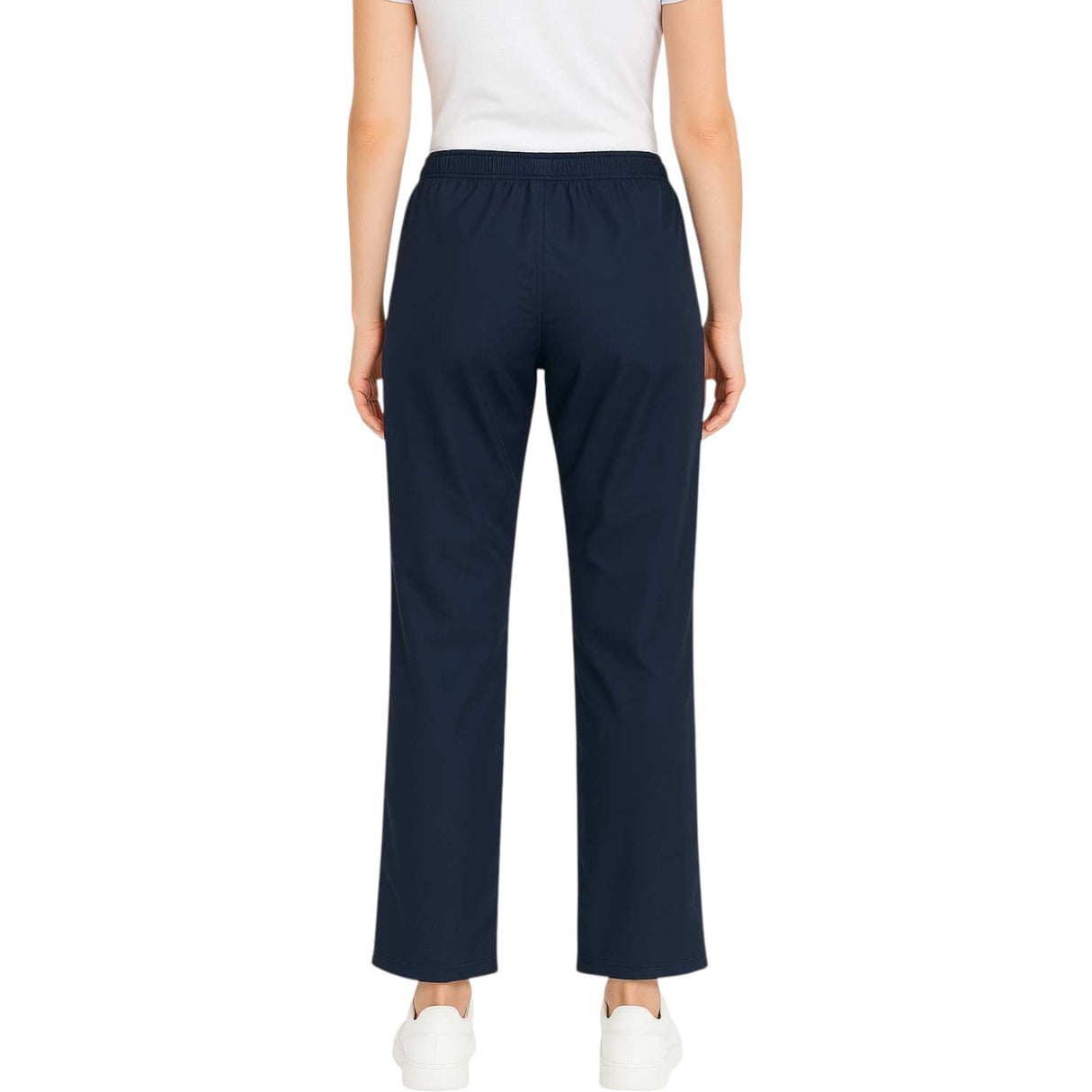 BodyLogic 7/8 Length Woven Womens Jogger Pant Model Back View