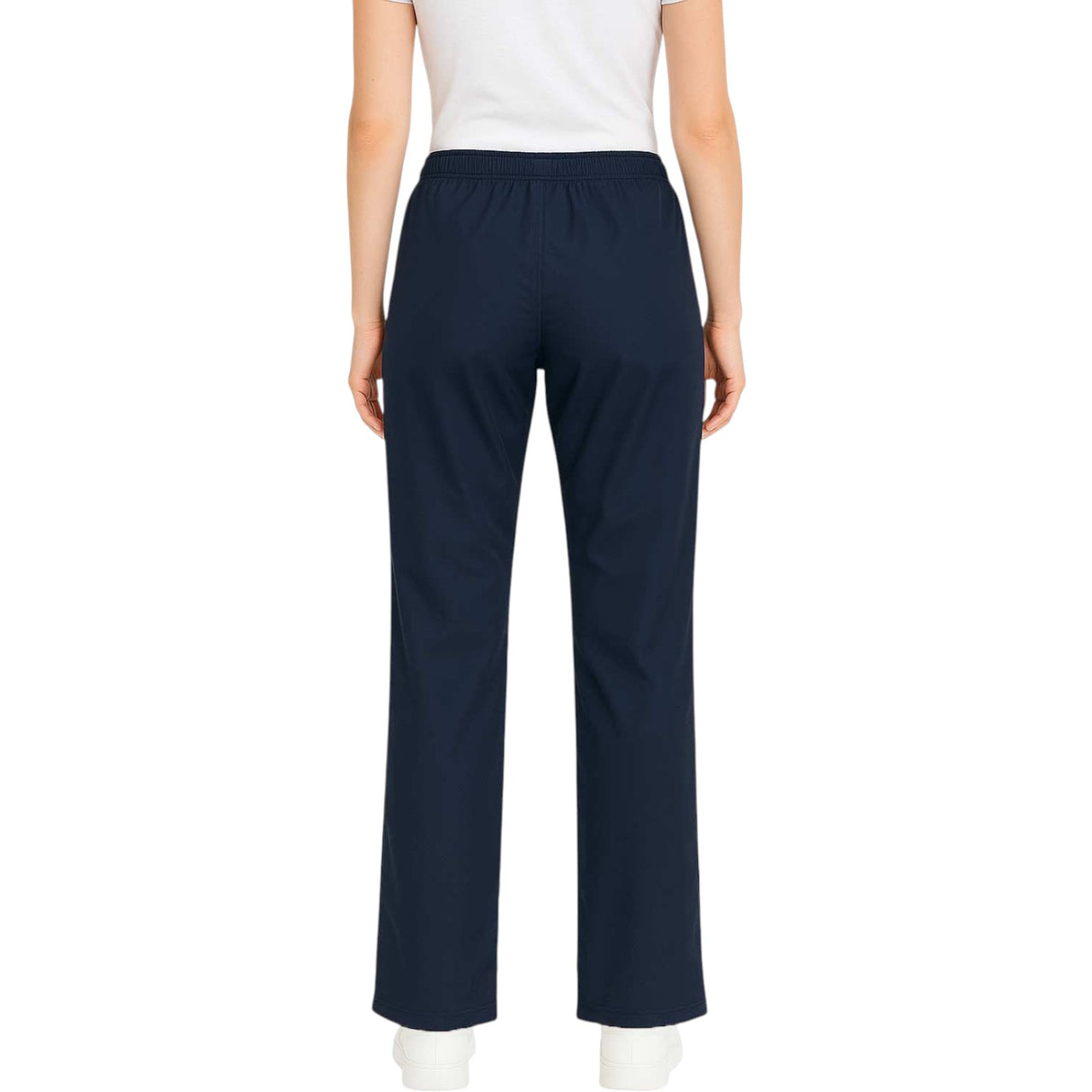 BodyLogic Womens Full-Length Woven Jogger Pant Model Back View