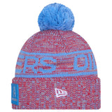 New Era NFL 25 Oilers Bobble Hat Blue