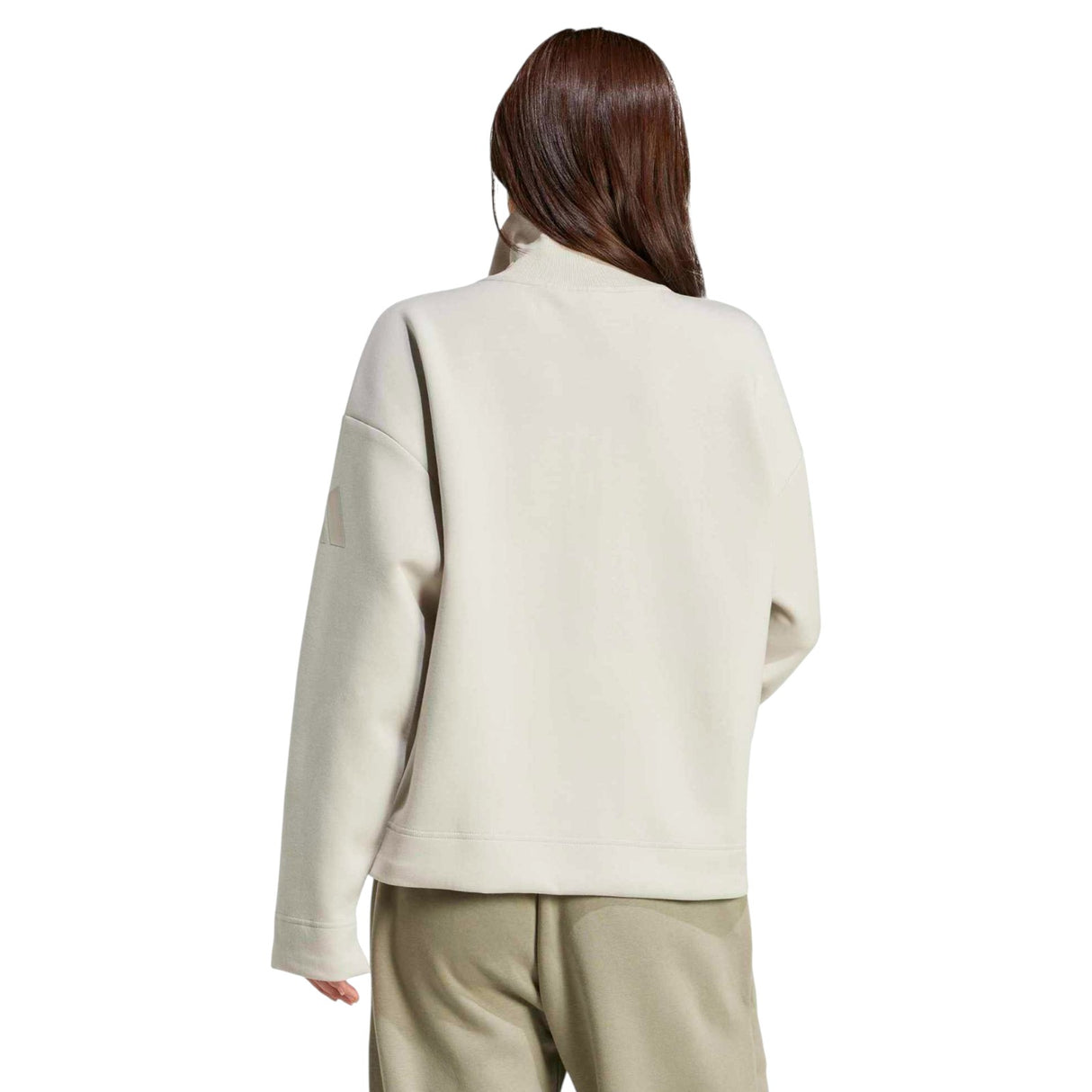 adidas Soft Lux Womens Half-Zip Loose-Fit Sweatshirt