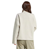 adidas Soft Lux Womens Half-Zip Loose-Fit Sweatshirt