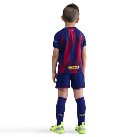 Nike FC Barcelona 2025/26 Stadium Home Kids Soccer Replica 3-Piece Kit