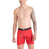 SAXX MS Mesh Boxer Brief Fly 2pk Blk/Red