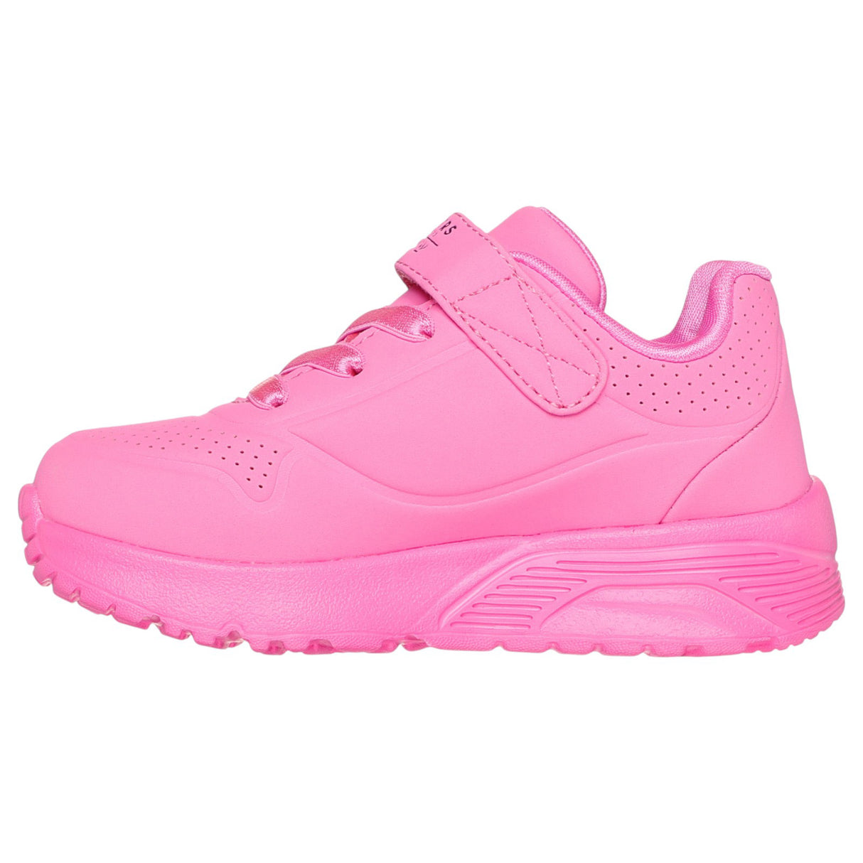 Skechers Uno Lite Love Levitate Girls Goldcrown Graffiti Hearts Gore And Strap Sneaker