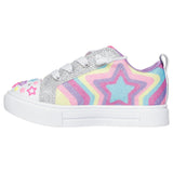 Skechers Twinkle Sparks Cosmic Burst Girls Star Burst Low Top Sneaker W/Twist Off Lace