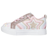 Skechers Twinkle Sparks Cosmic Burst Girls Star Burst Low Top Sneaker W/Twist Off Lace