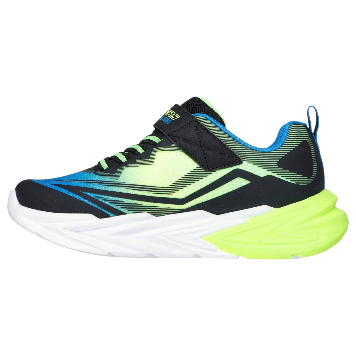 Skechers Flex-Glow Ultra Boys Lighted Gore & Strap Sneaker