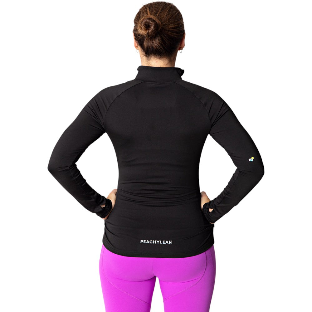 Peachylean Structured Full-Zip Womens Slim-Fit Workout Top