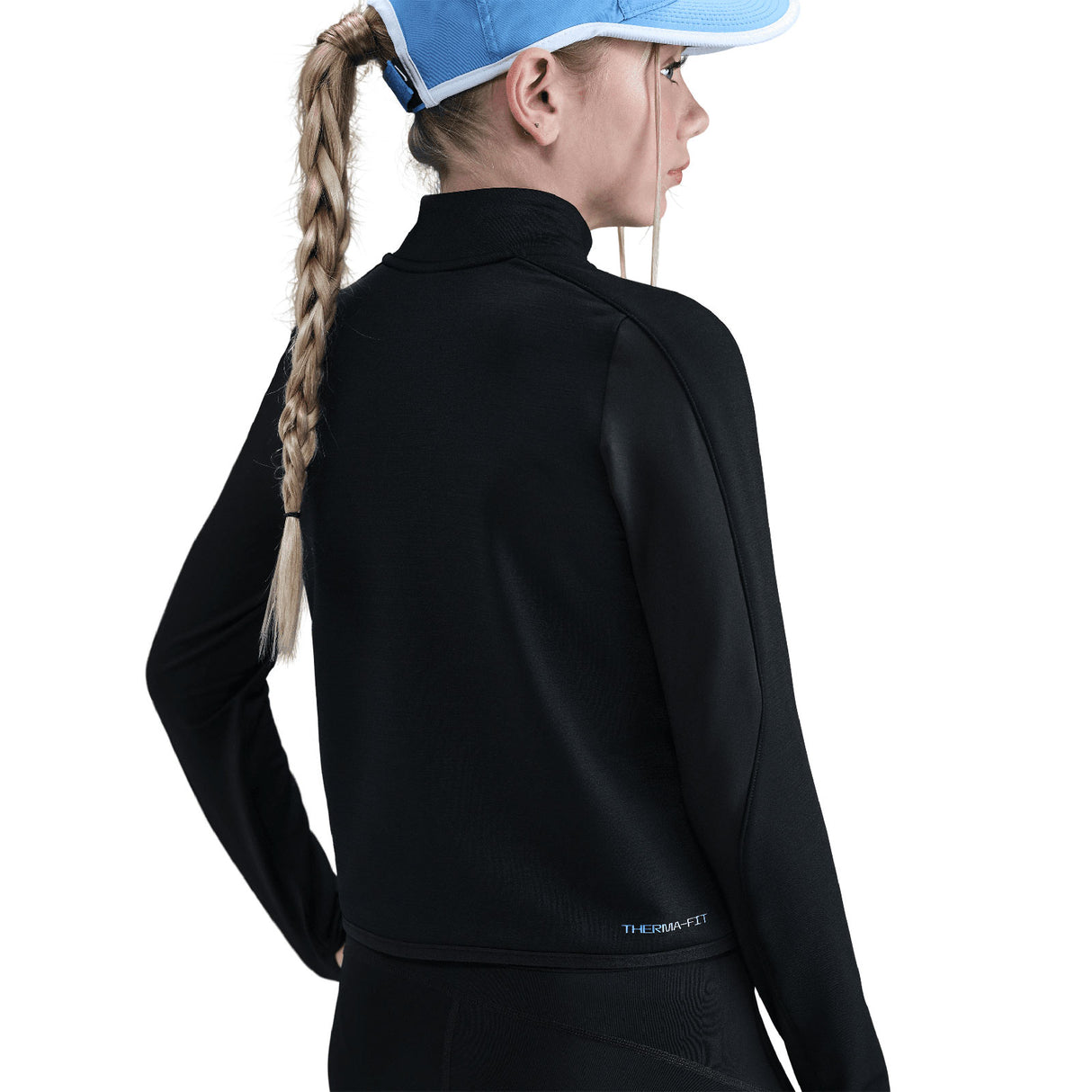 Nike Pro Kids (Girls) Therma-FIT Half-Zip Long-Sleeve Top