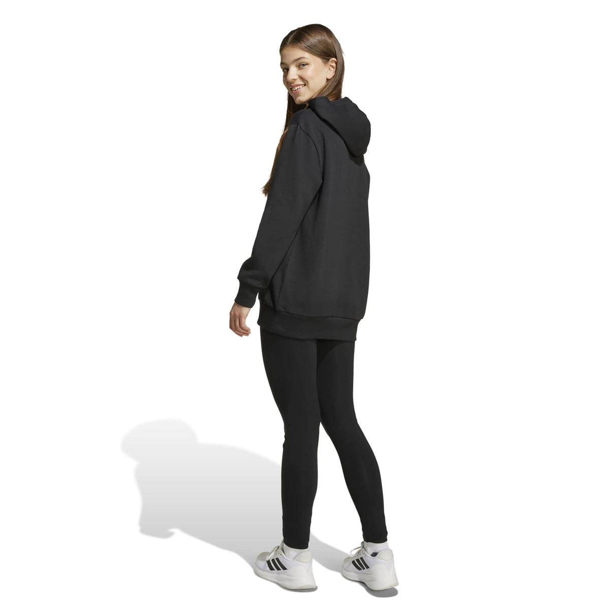 adidas Girls Hooded Tracksuit Set