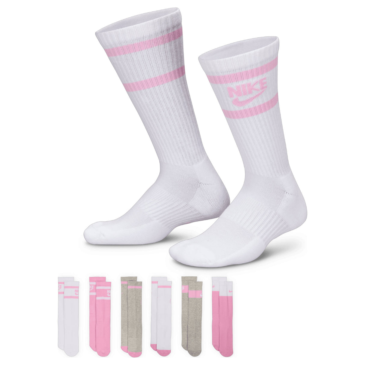 Nike Kids Cushioned Crew Sock 6pk Multi